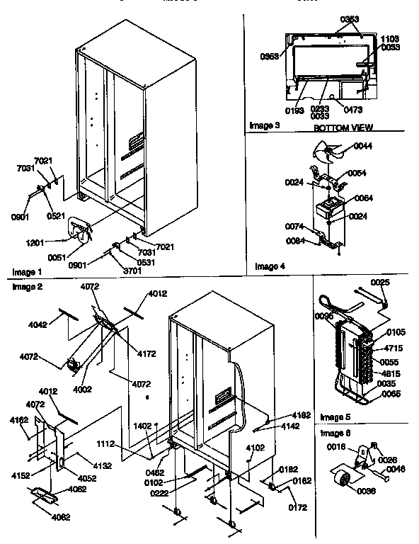 Kenmore 59657082790 drain system, rollers diagram