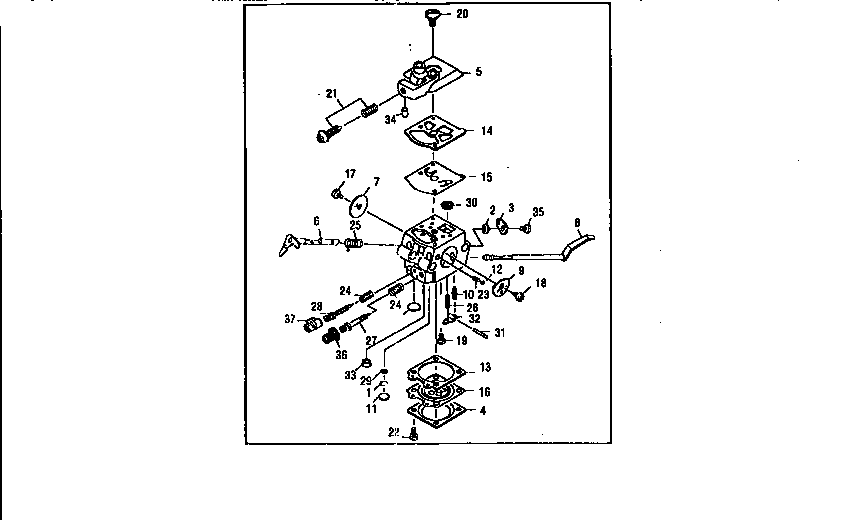 Lowrance MAC 2827 12-400128-00 carburetor assembly diagram