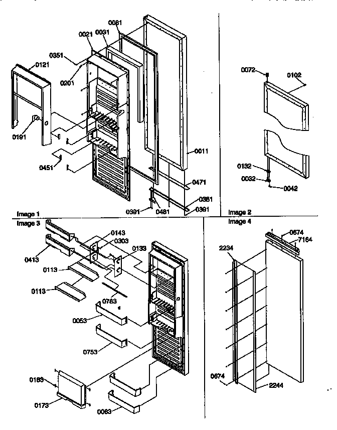 Kenmore 59657085790 refrigerator door diagram