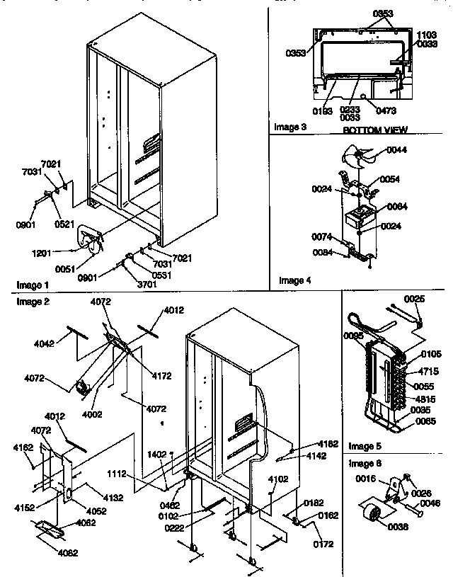 Kenmore 59657085790 drain system, rollers diagram