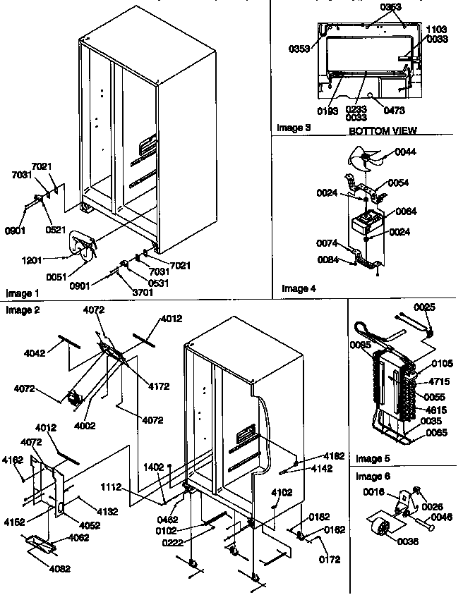 Kenmore 59657087790 drain system, rollers diagram