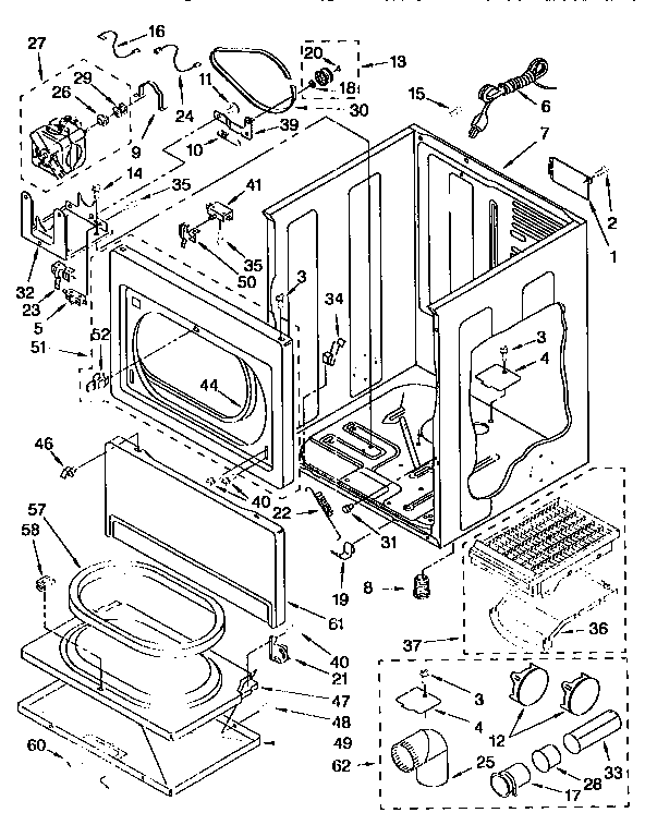 Kenmore 11076902692 cabinet diagram