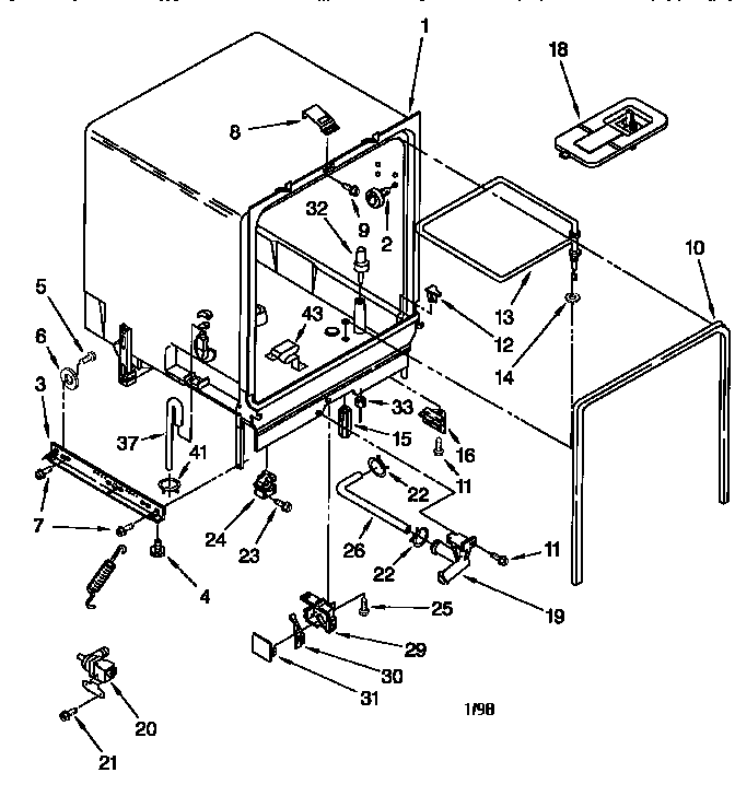Kenmore 66517425790 tub assembly diagram