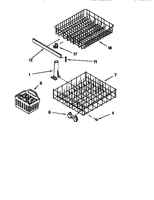Kenmore 66517425790 dishrack diagram