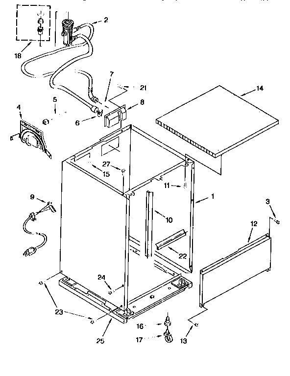 Kenmore 66517425790 cabinet diagram