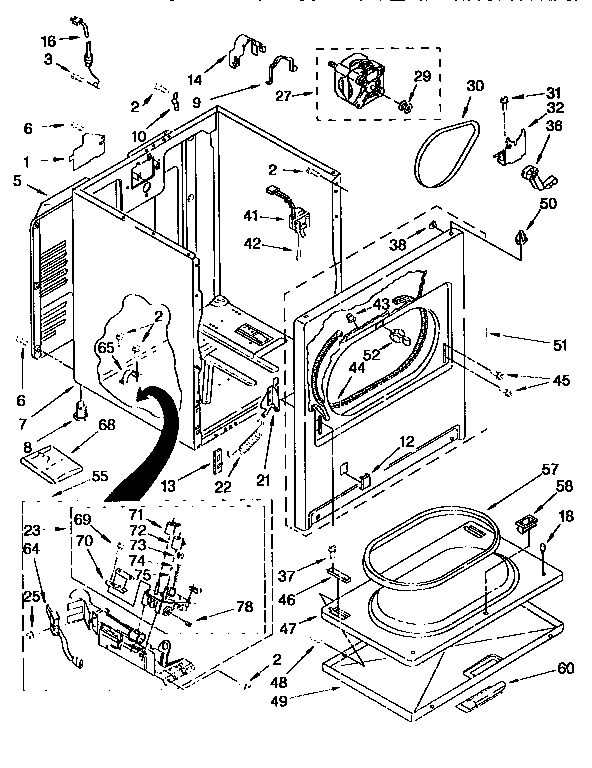 Kenmore 11077732792 cabinet diagram
