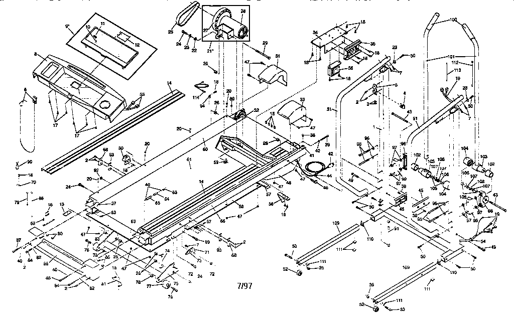 Proform QVTL22462 unit parts diagram