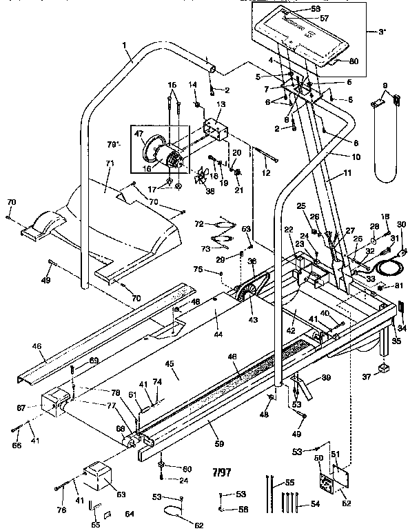 Weslo WLTL80554 unit parts diagram