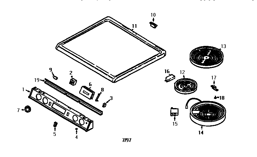 Kenmore 62945769790 top assembly diagram