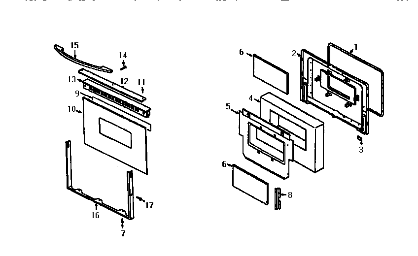 Kenmore 62945769790 door diagram