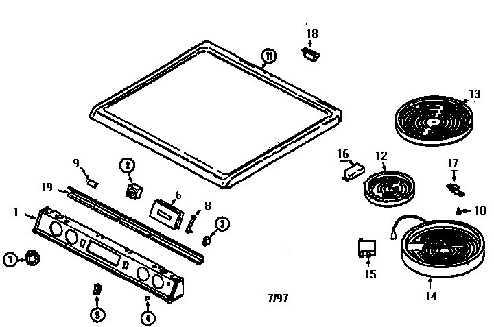 Kenmore 62946775790 top assembly diagram