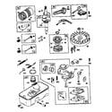 Briggs & Stratton 10A902-233-01 carburetor and flywheel assembly diagram