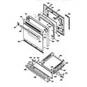 GE JGBS23BEW4AD door & drawer parts diagram