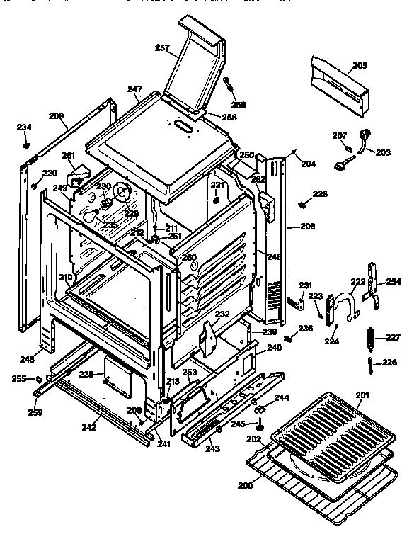 GE JGBS22BEW3AD body parts diagram