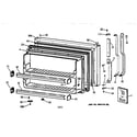 GE TBG21DAXKRWW freezer door diagram