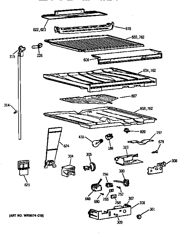 GE TBI18JIXSRWW compartment separator parts diagram