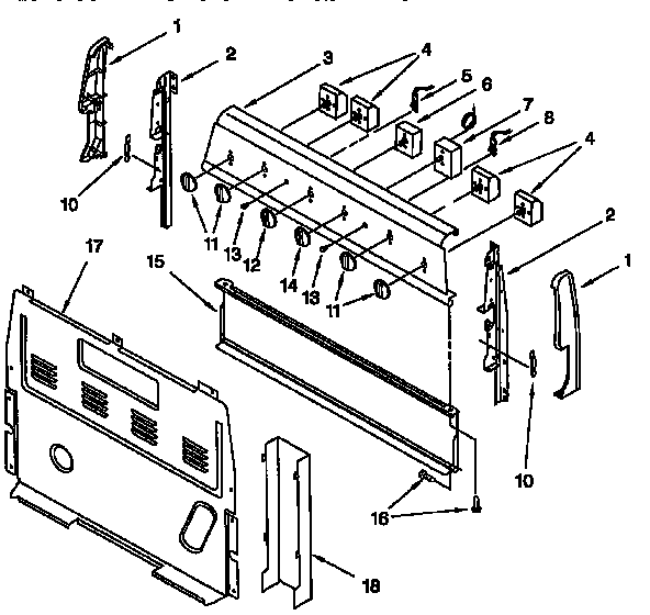 Whirlpool RF3020XEN1 control panel diagram
