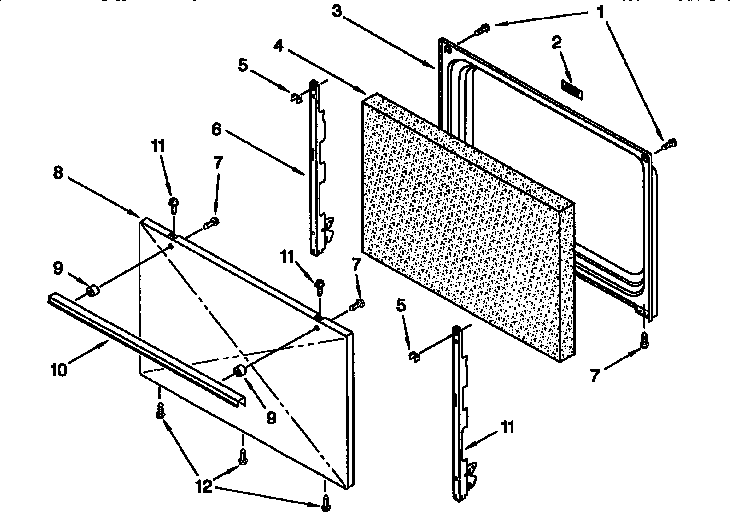 Whirlpool RF3020XEN1 door diagram