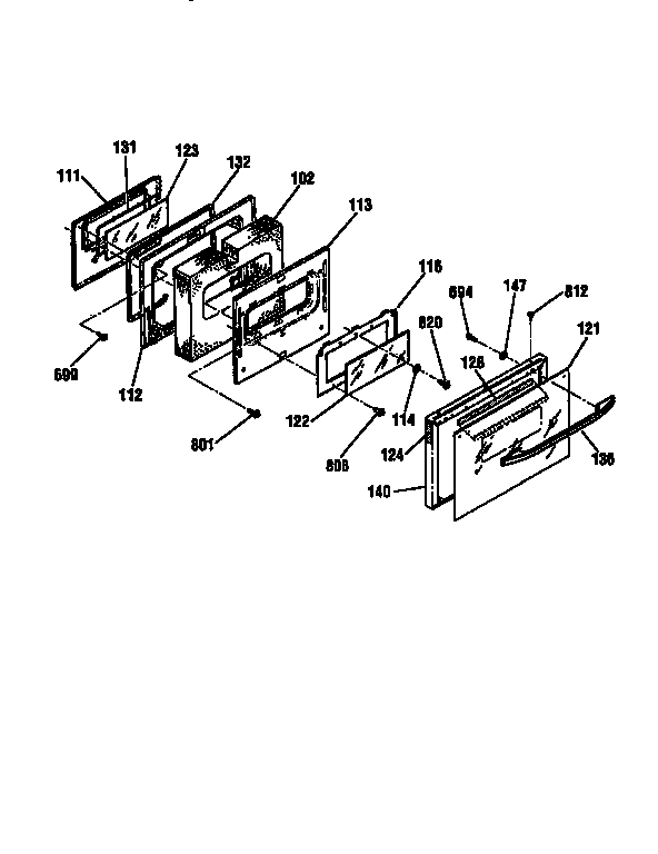 Kenmore 91195575790 door diagram