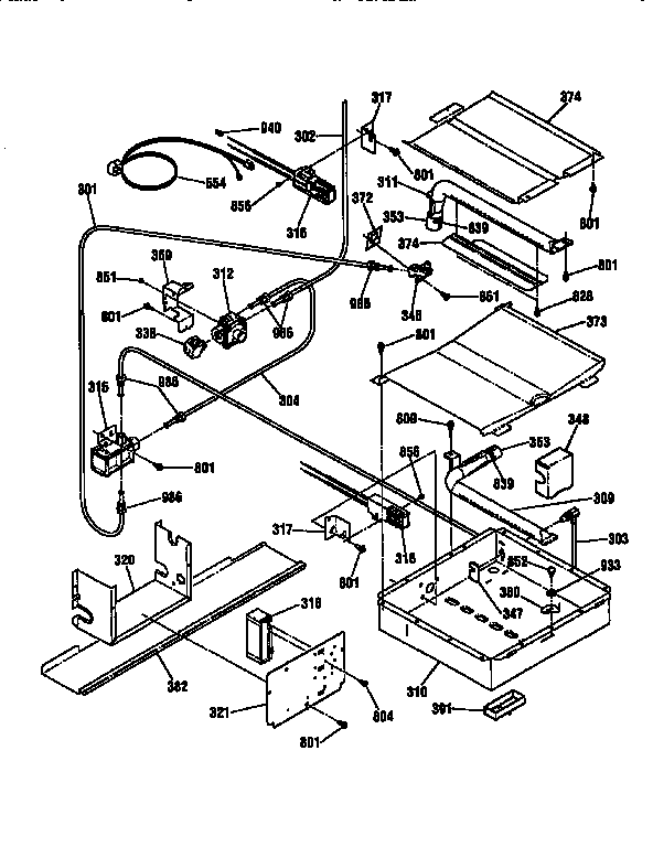 Kenmore 91136755794 oven burner diagram