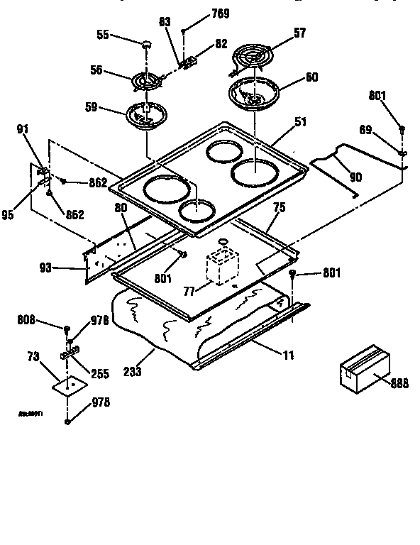 Kenmore 9114524193 maintop diagram