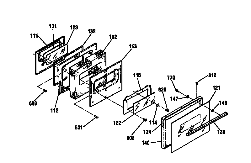 Kenmore 91145461791 door section diagram