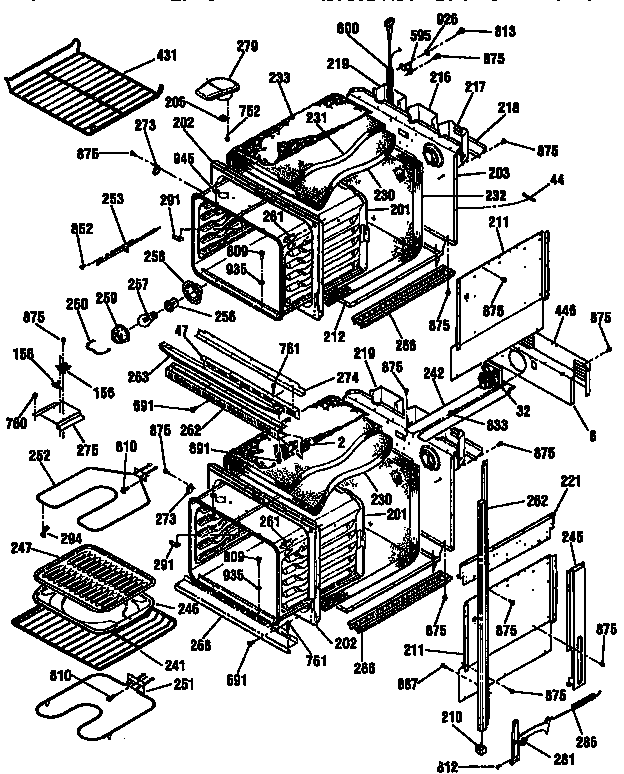 Kenmore 91148065791 body section diagram