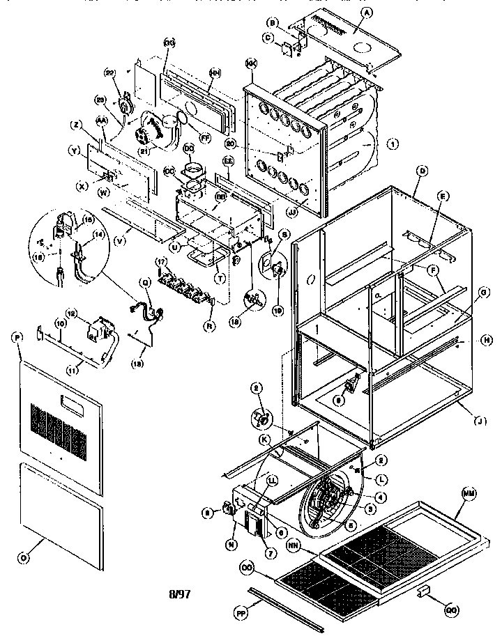 ICP NTC7100BHA3 unit parts diagram