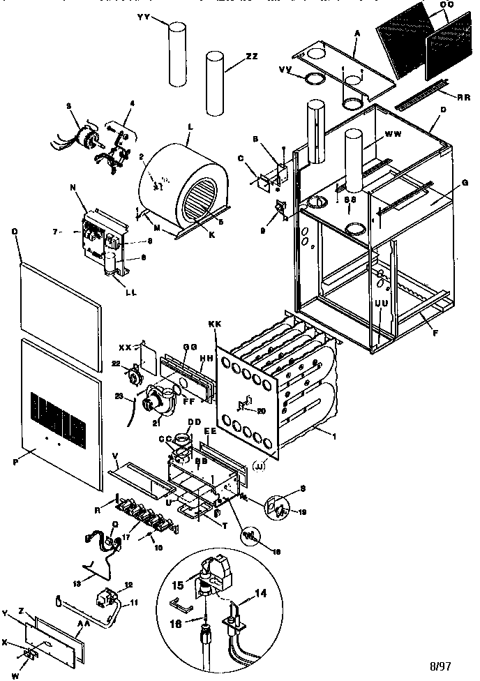 ICP NDC7050BFA3 unit parts diagram