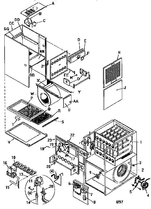 ICP NTC5050BFE2 unit parts diagram