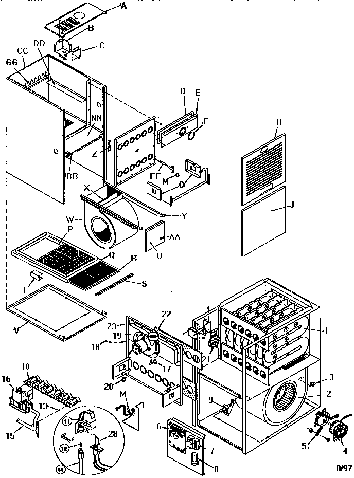 ICP NTC5075BFE2 unit parts diagram