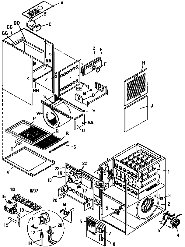 ICP NTN5125BKC2 unit parts diagram