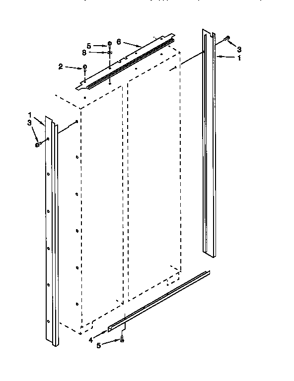 KitchenAid KSSP48QFW05 cabinet trim diagram