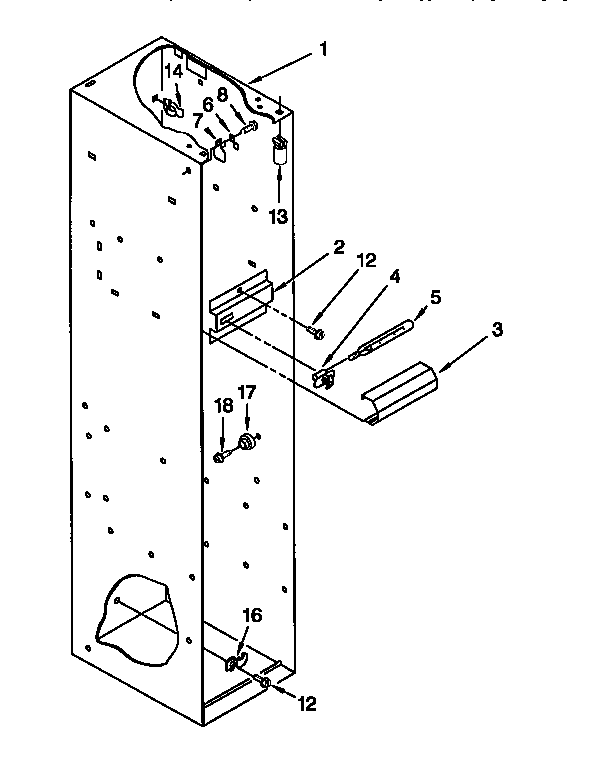 KitchenAid KSSP48QFW05 freezer liner diagram