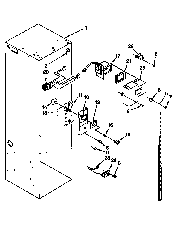 KitchenAid KSSP48QFW05 refrigerator liner diagram