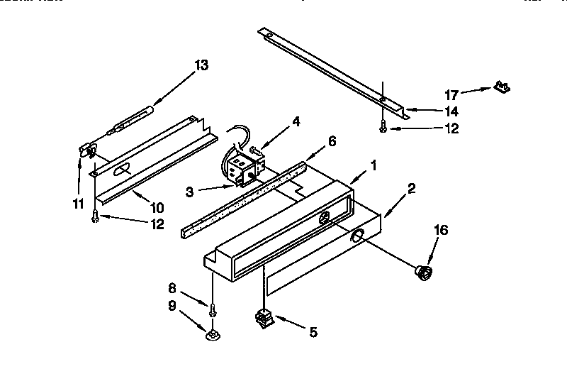 KitchenAid KSSP48QFW05 freezer control panel diagram