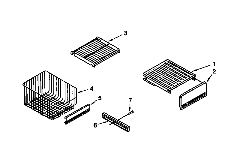 KitchenAid KSSP48QFW05 freezer shelf diagram