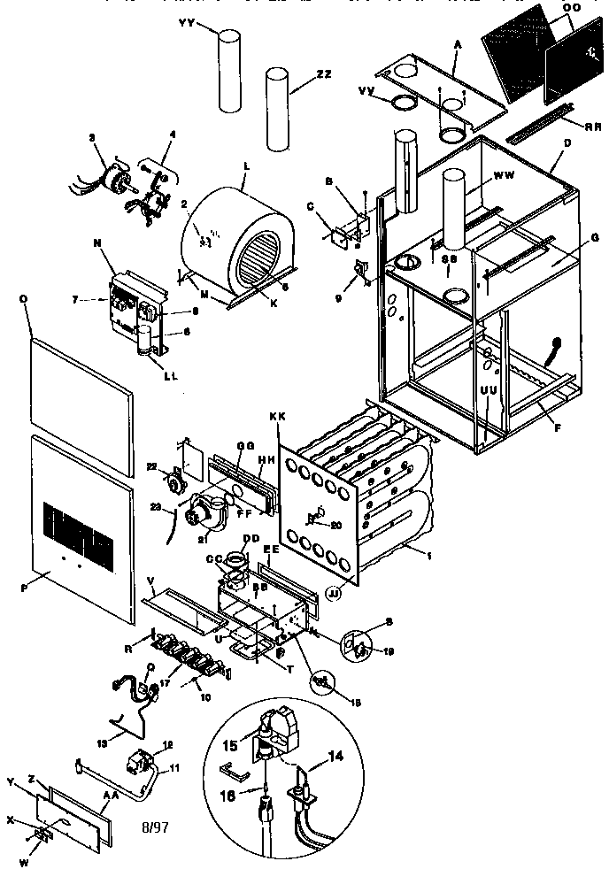 ICP GDL075N12A3 unit parts diagram