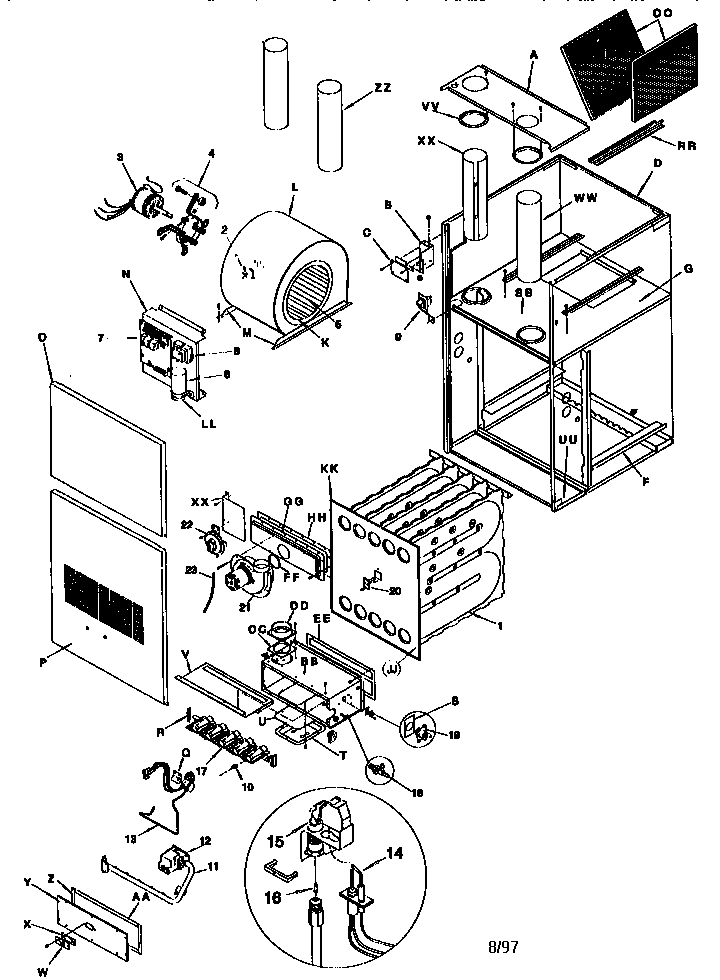 ICP GDL125N20A3 unit parts diagram