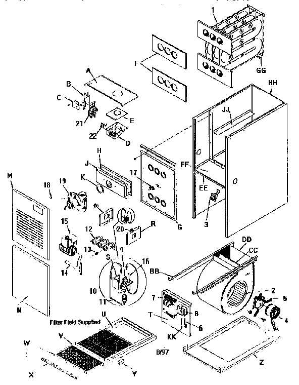 ICP NUG3050AFC2 unit parts diagram