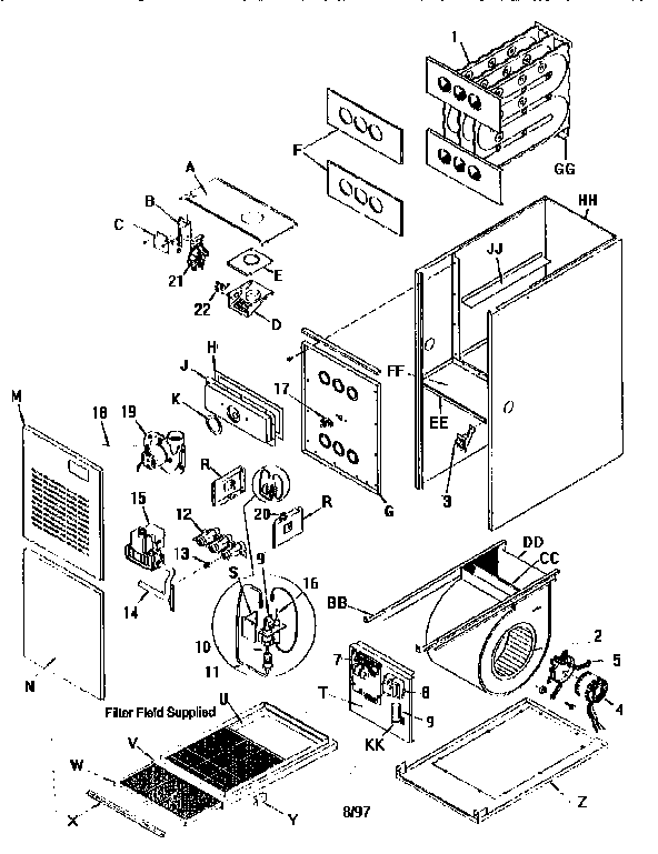 ICP NUG3100AHC2 unit parts diagram