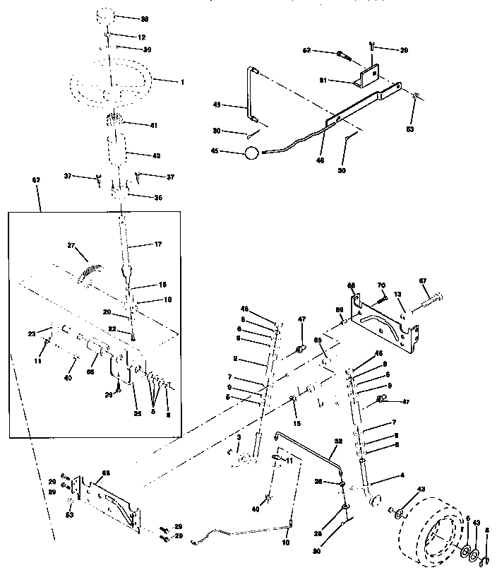 Craftsman 917259592 steering assembly diagram