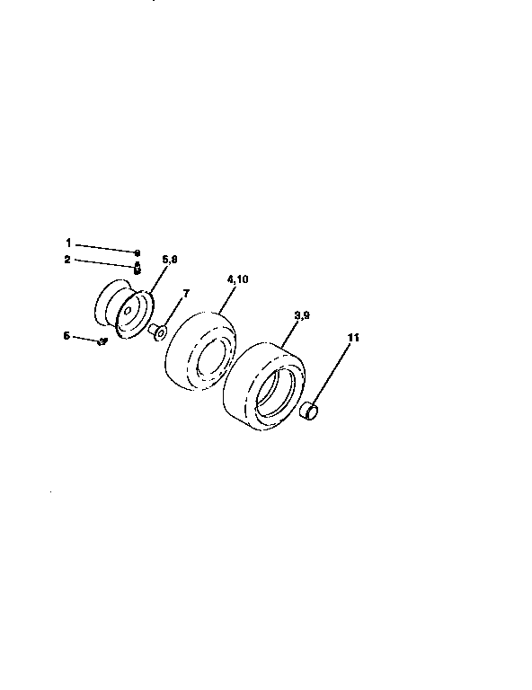 Craftsman 917259592 wheels and tires diagram