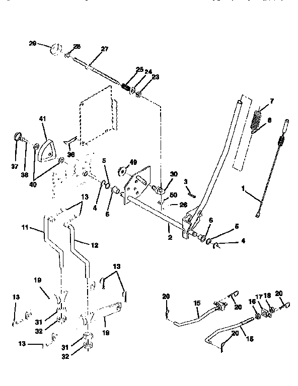 Craftsman 917259592 mower lift diagram