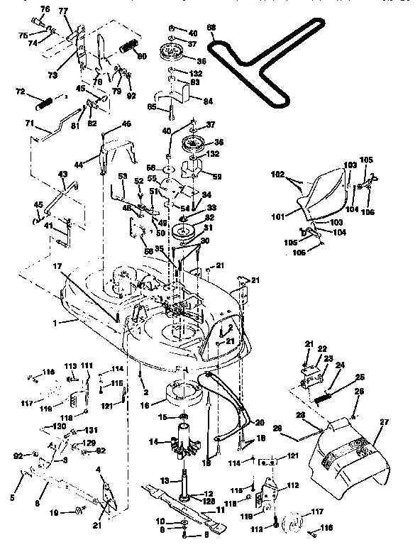 Craftsman 917259592 mower deck diagram