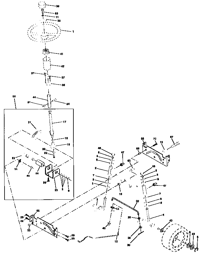 Craftsman 917259572 steering assembly diagram