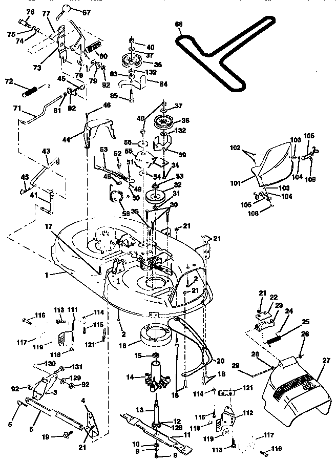 Craftsman 917259572 mower deck diagram