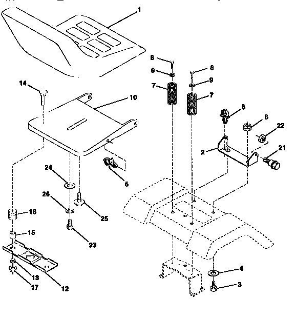 Craftsman 917259572 seat assembly diagram