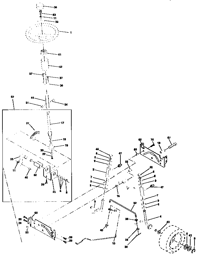 Craftsman 917259565 steering assembly diagram