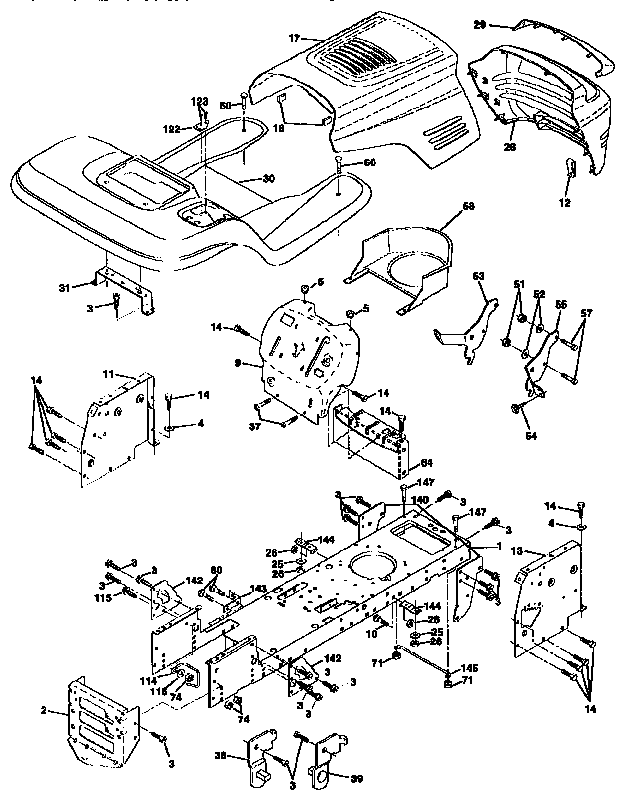 Craftsman 917259544 chassis and enclosures diagram